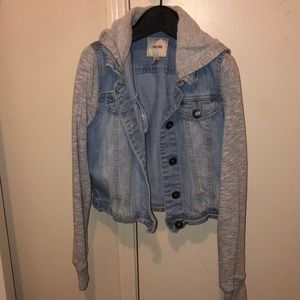 Jean jacket with built in sweater